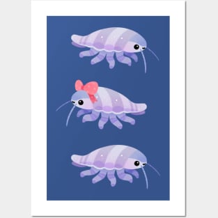 Swimming giant isopod Posters and Art